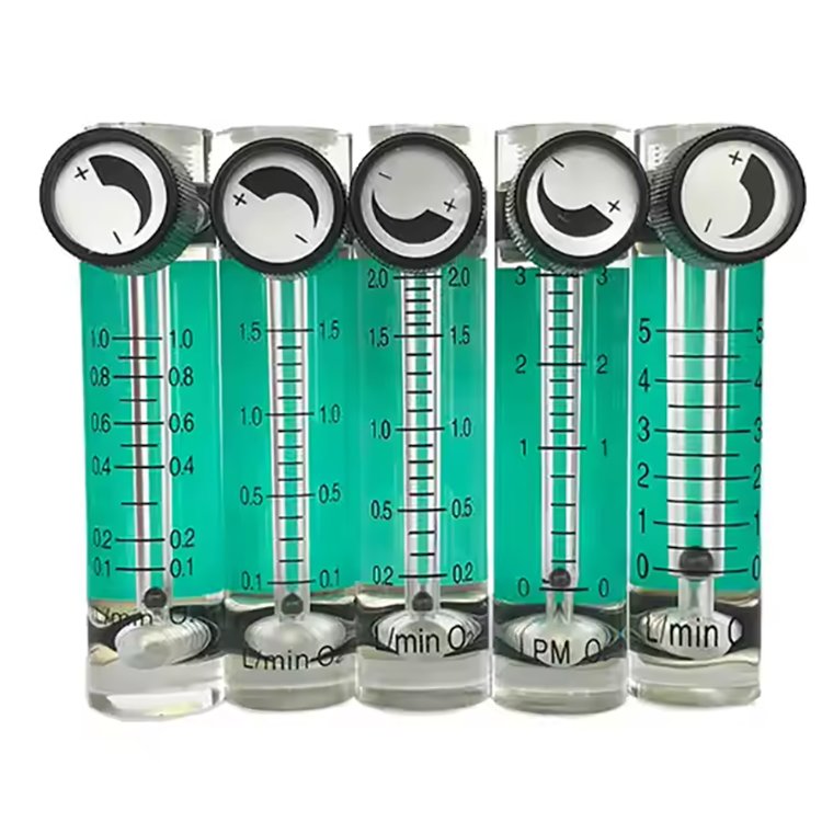 Oxygen Panel Oxygen Flow Meter Air Water With Adjustable Valve Rotameter Plastic Flow Meter