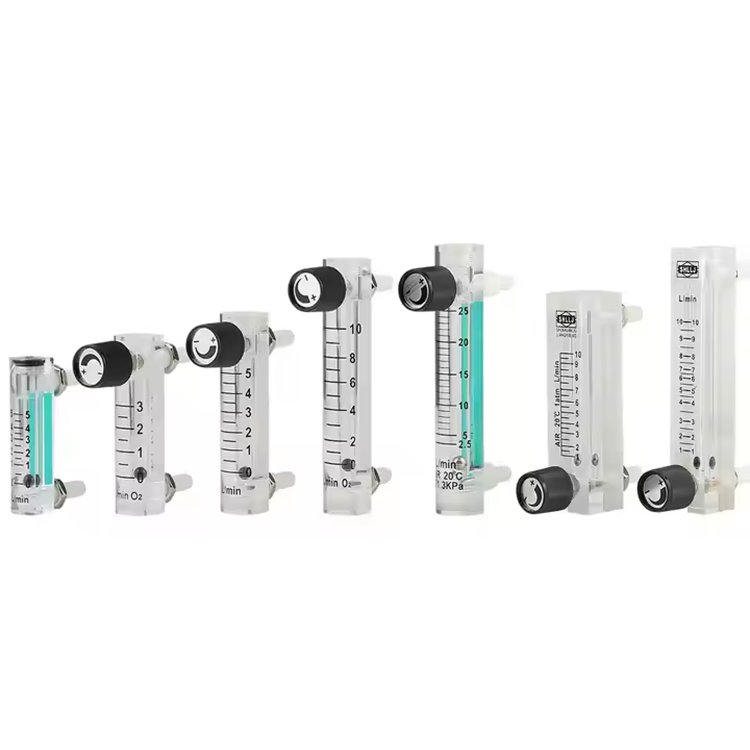 Oxygen Panel Oxygen Flow Meter Air Water With Adjustable Valve Rotameter Plastic Flow Meter