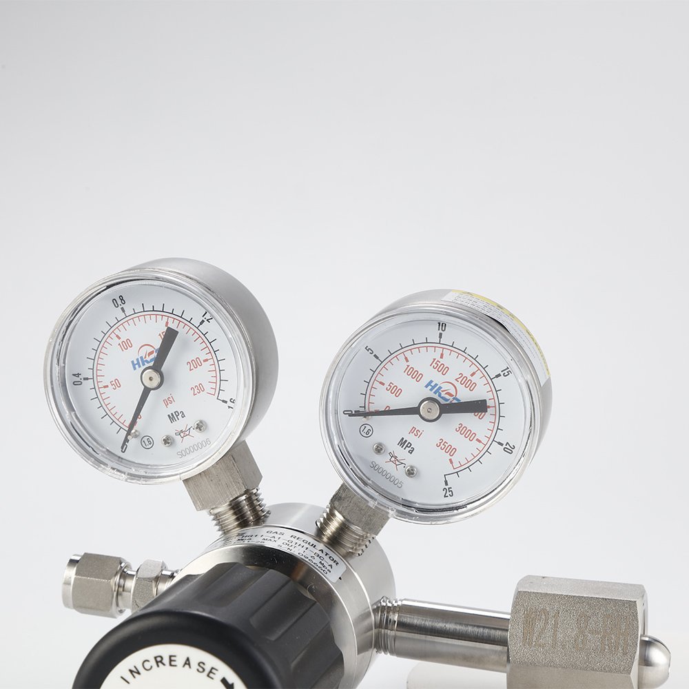 HC11 Single Stage Pressure Regulators Gas Pressure Reducing Valves for Nitrogen Oxygen Argon Hydrogen Helium Methane Helium Gas