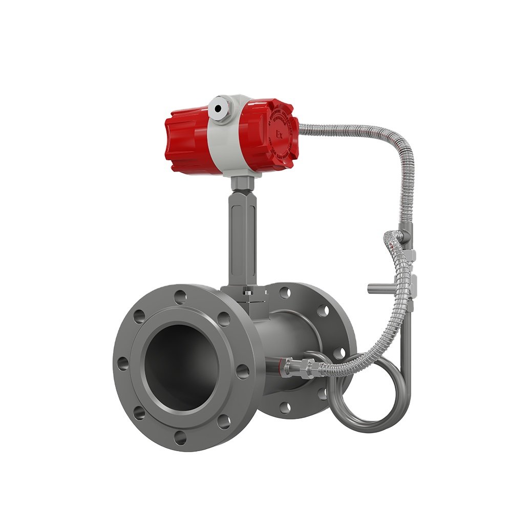 Vortex Flow Meter DN50 Digital Inline Mechanical Stainless Steel Compressed Air and Steam Flow Meter OEM Supported