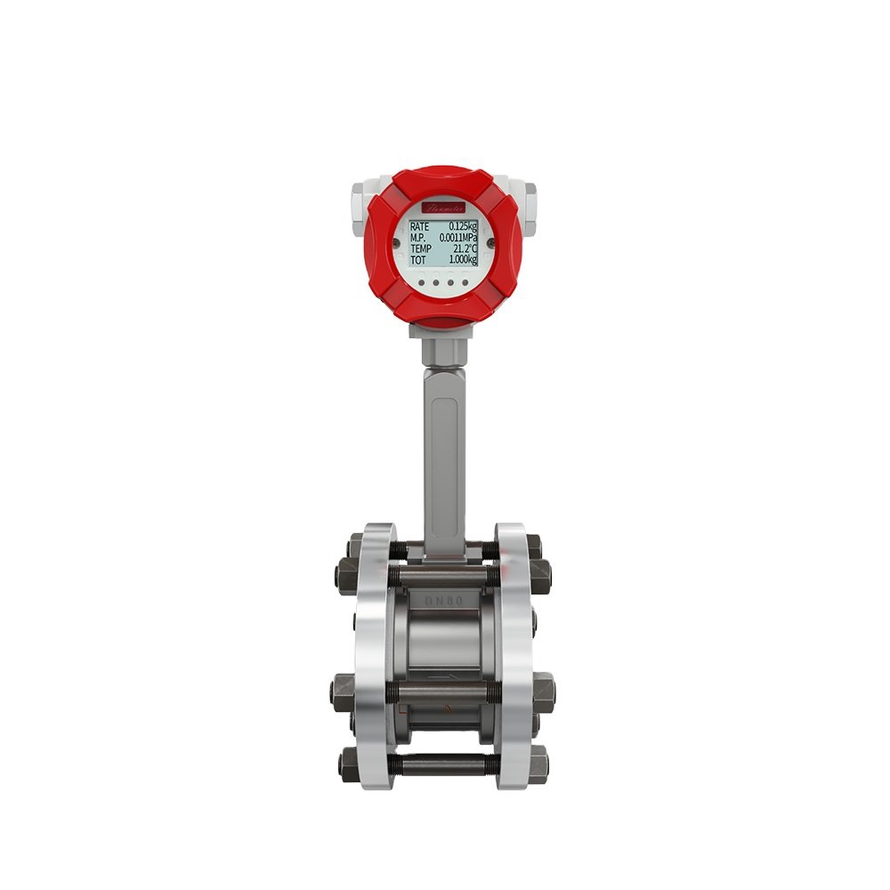 Vortex Flow Meter DN50 Digital Inline Mechanical Stainless Steel Compressed Air and Steam Flow Meter OEM Supported