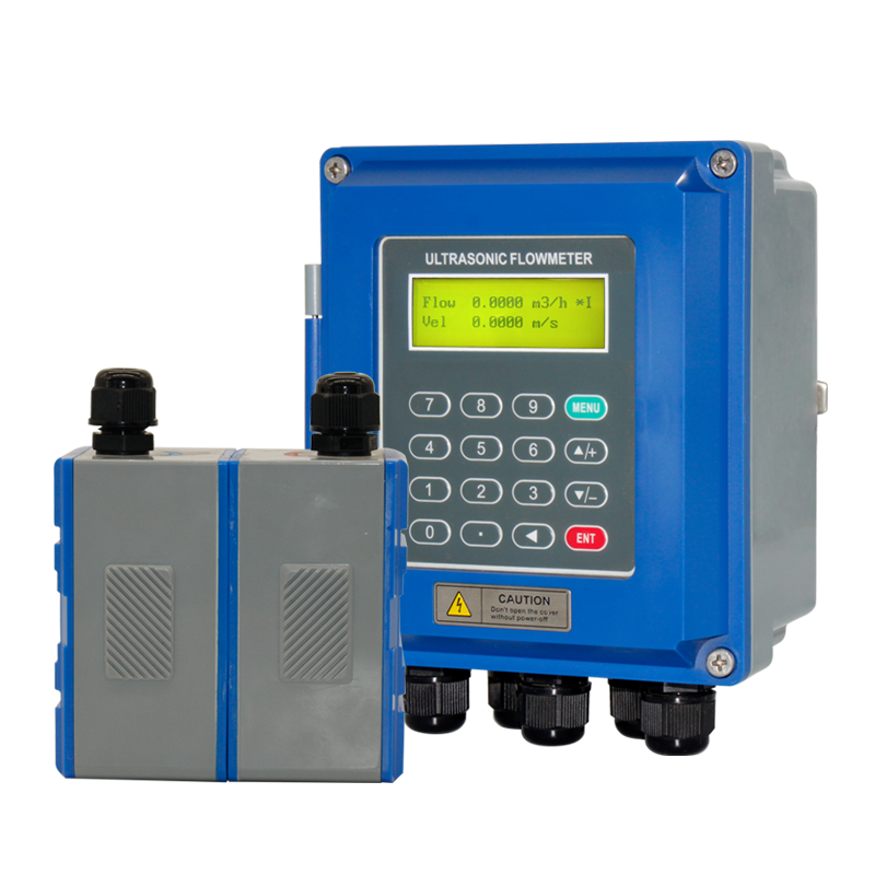 Fixed Type Flowmeter RS485 4-20mA Pulse Wall Mounted Ultrasonic Flow Meter