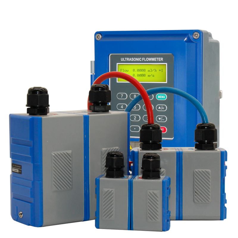 Fixed Type Flowmeter RS485 4-20mA Pulse Wall Mounted Ultrasonic Flow Meter