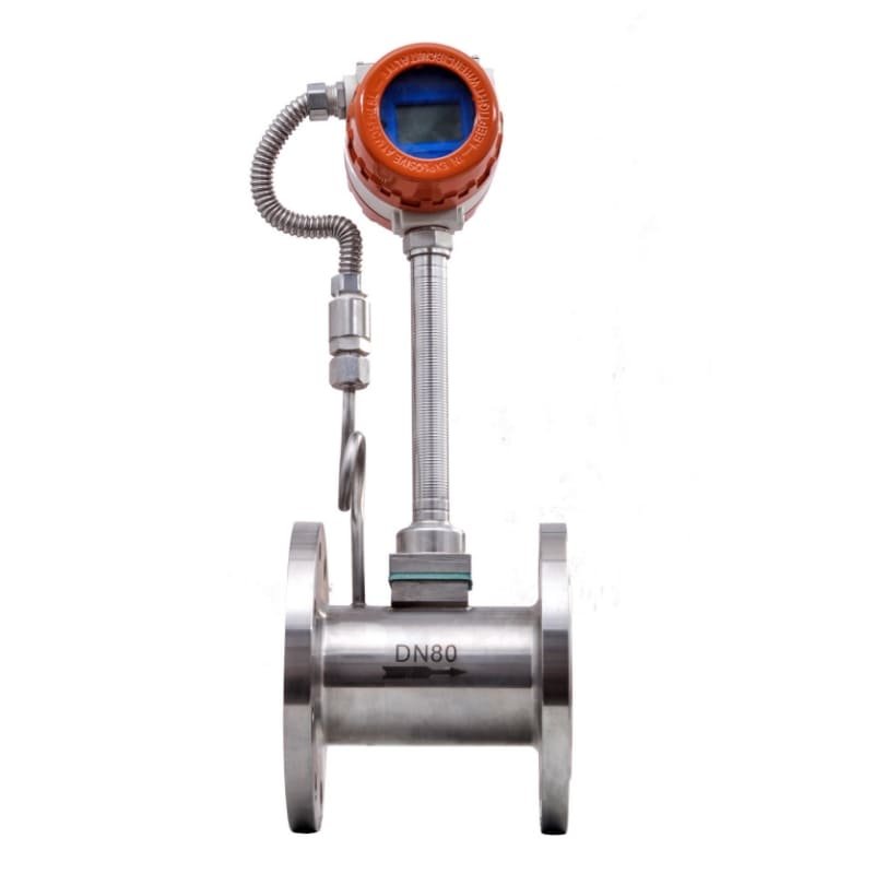 Customizable Vortex Flowmeter for Water Gas Liquid Air Medium Measurement Thread Connection with LCD Display Direct OEM Support