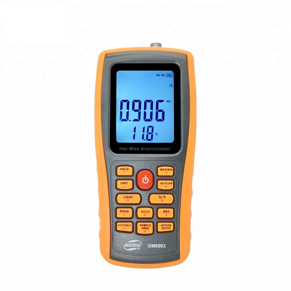 BENETECH GM8903 High Sensitivity Handheld Wind Speed Gauge Meter Measure Anemometer Hot Wire Anemometer