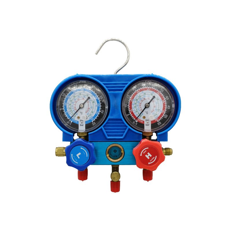 Dual-Core Refrigerant Meter Air Conditioner Fluoridation Tool Auto AC Fluoridation Gauge Pressure Valve Suit