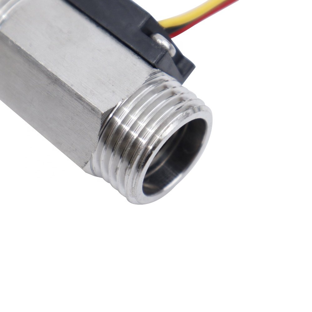 Stainless Steel G1/2" Flow Sensors Magnetic Turbine Flow Sensor Meter Hall Flowmeter DC3-24V For Water Heater Water Flow Sensor