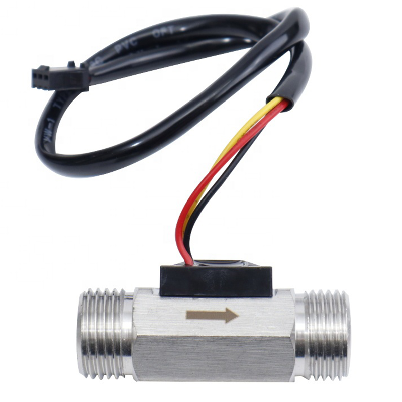 Stainless Steel G1/2" Flow Sensors Magnetic Turbine Flow Sensor Meter Hall Flowmeter DC3-24V For Water Heater Water Flow Sensor