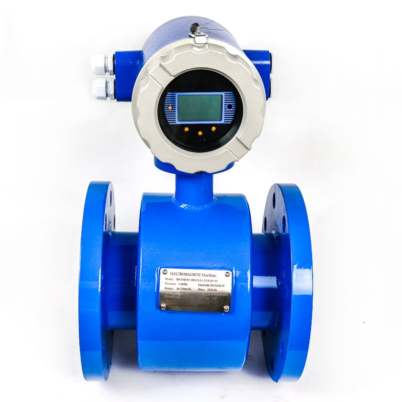 Battery Powered Acid Resistant Flow Meter Water Electromagnetic Flow Meter Magnetic Flowmeter