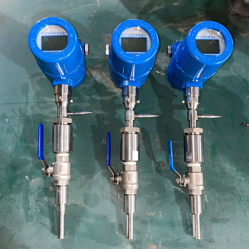 Methane Nitrogen Oxygen Co2 Flowmeter Natural Gas Large Diameter Inserted Compressed Air Thermal Gas Mass Flow Meter