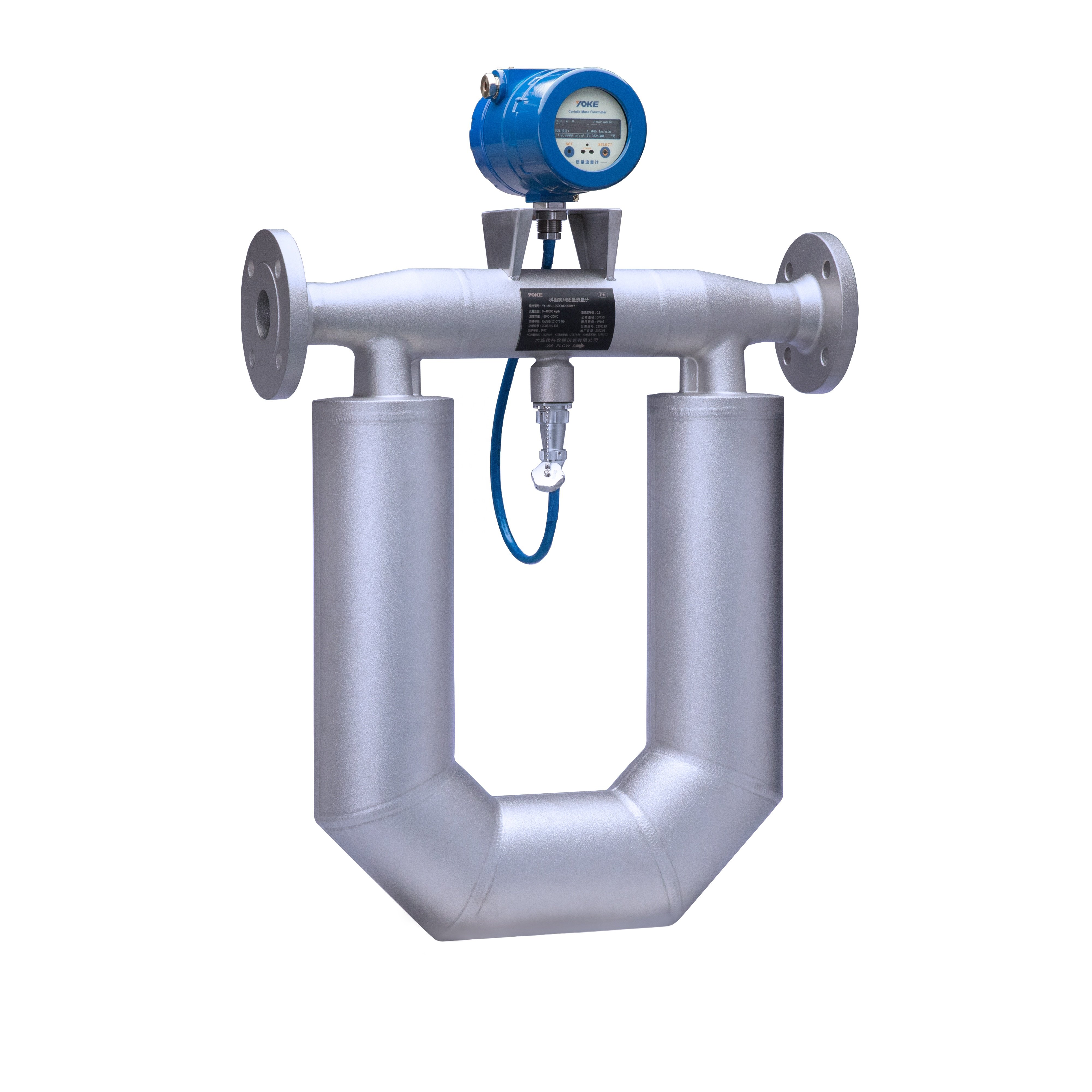 0.1% ~0.15% China Mass Flow Meter Micro Motion Coriolis Mass Flowmeter with 4-20mA Output Mass Flow Meter Food Contact