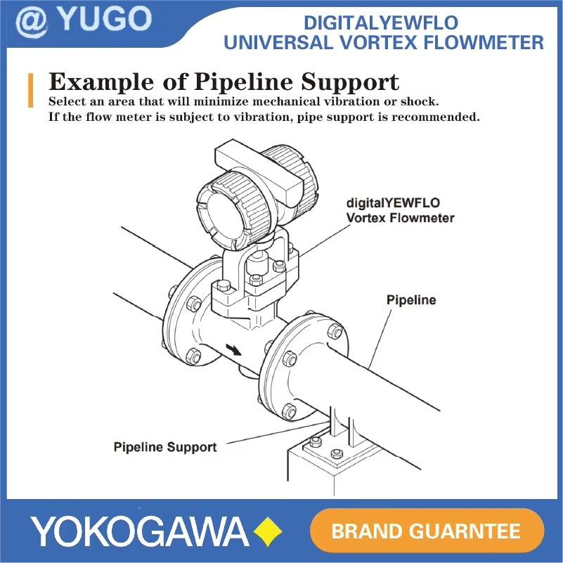 Yokogawa Vortex flowmeter DY080 with strong anti-vibration and anti-interference ability