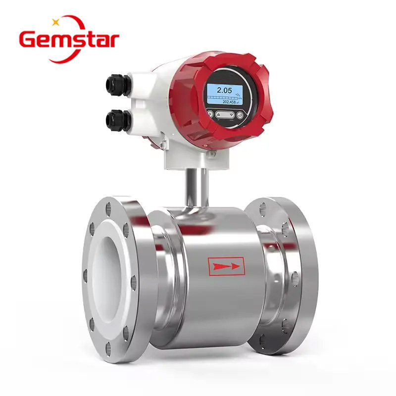 Manufacturers' Stainless Steel 316 Digital EMF Flowmeter for Oil Air Fluid Sewage Seawater Milk Salt Solution Mag Meter