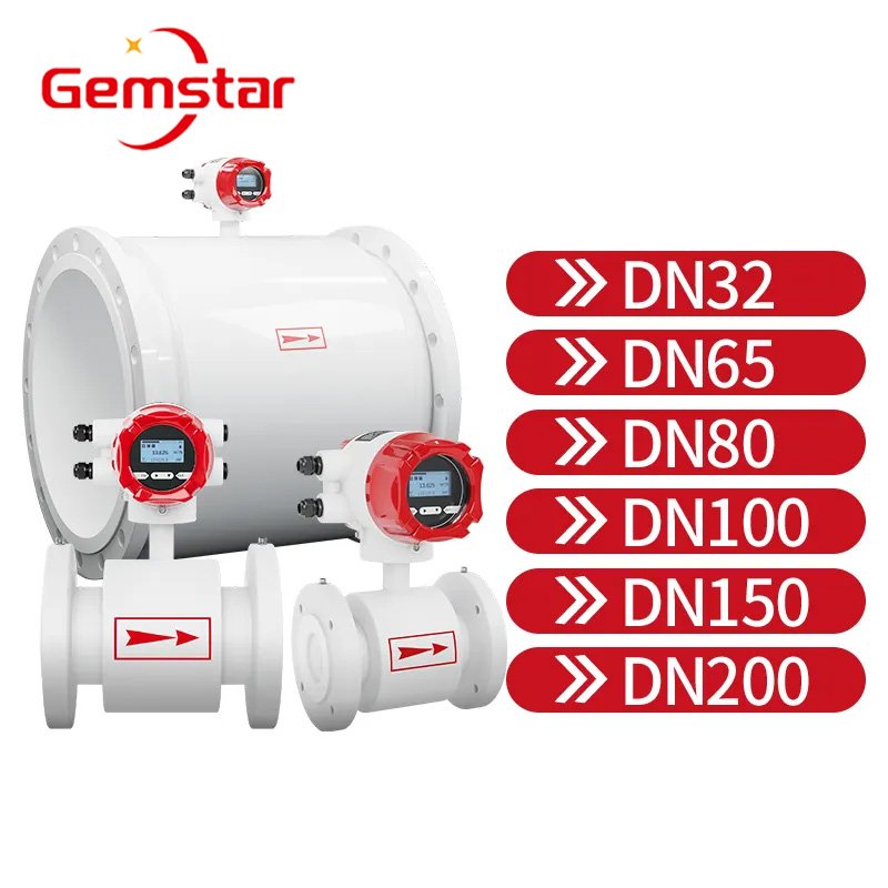 Manufacturers' Stainless Steel 316 Digital EMF Flowmeter for Oil Air Fluid Sewage Seawater Milk Salt Solution Mag Meter