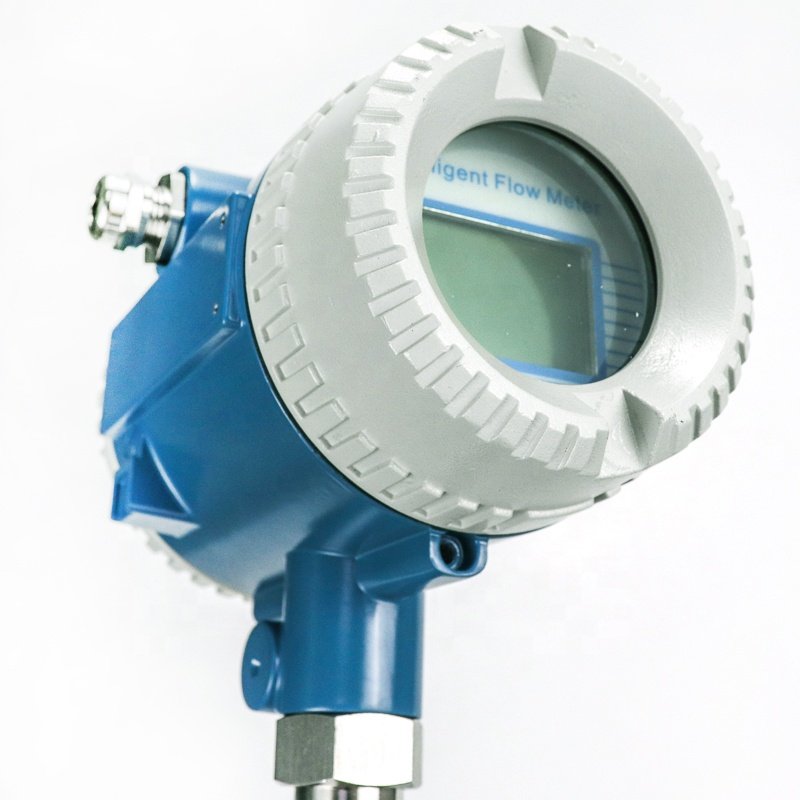 DKV Flanged Vortex Flow Meter 24V DC Intelligent vortex Flowmeter Flanged Thermal Mass Air/Gas Flowmeter
