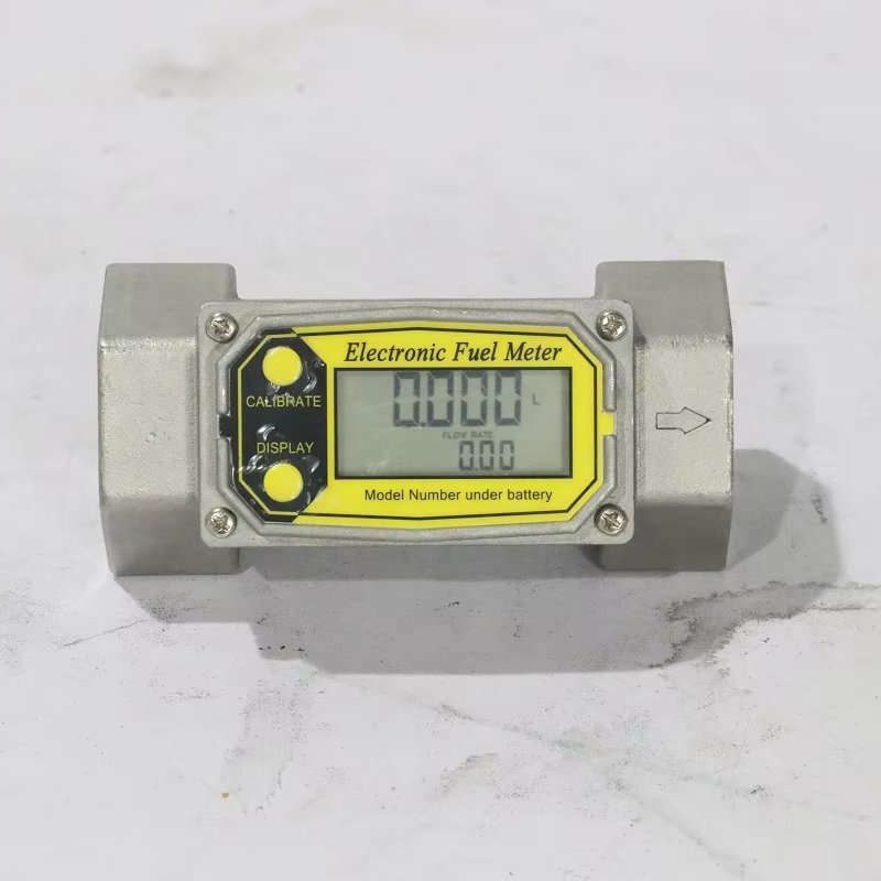 Stainless Steel Turbine Digital Flowmeter Small Anti-Corrosion Water Diesel Gasoline Led Display Electronic Pulse Flowmeter