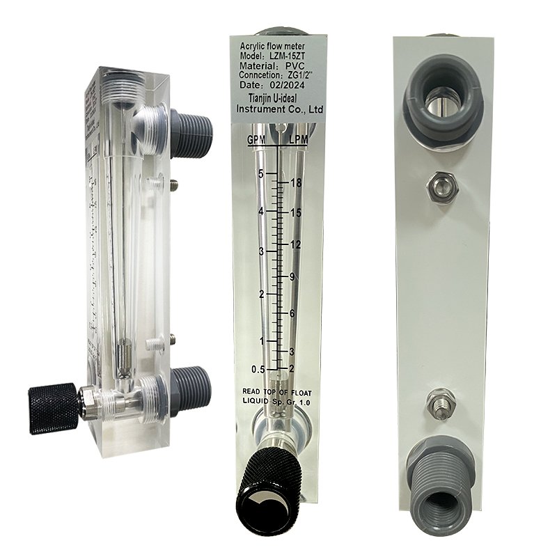 Rotameter Mechanical Panel air Gas Water Rotary Flow Meter with Adjustable Valve Metal Glass Tube Flowmeter Variable Area