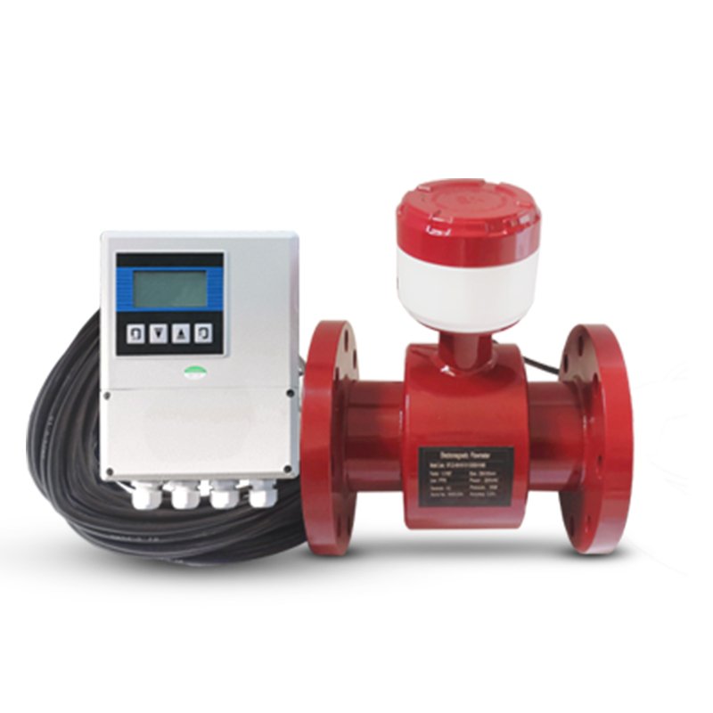 Integrated Magnetic Flowmeter 200mm Rs485 Liquid Waste Water Electromagnetic Flow Meter Converter
