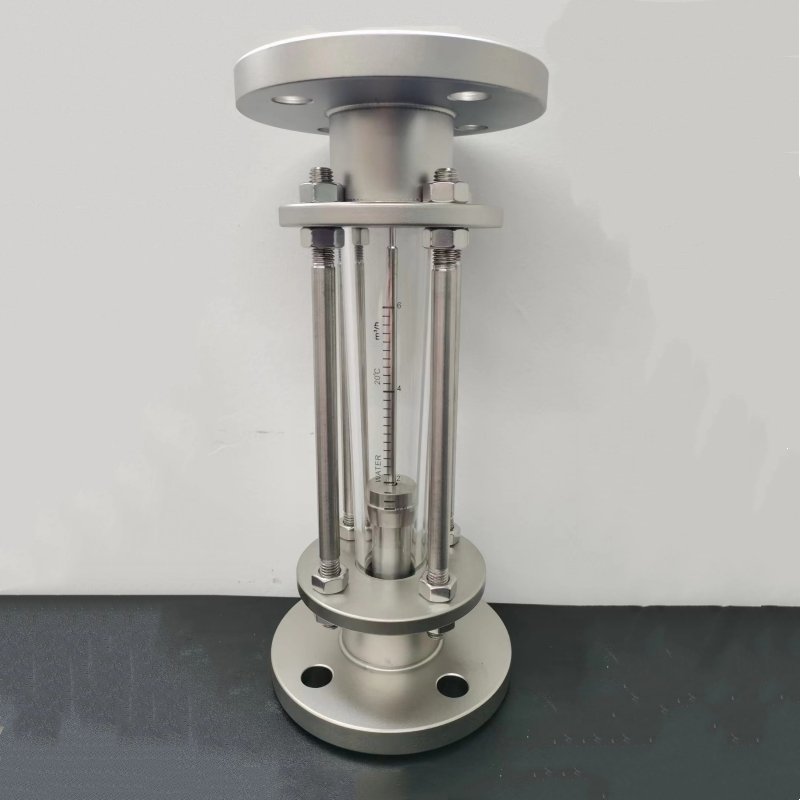 Hot Sell Accuracy Gas Liquid Variable Area Flow Meter Stainless Metal Plastic Rotameter Flange Connection Glass Tube Rotameter