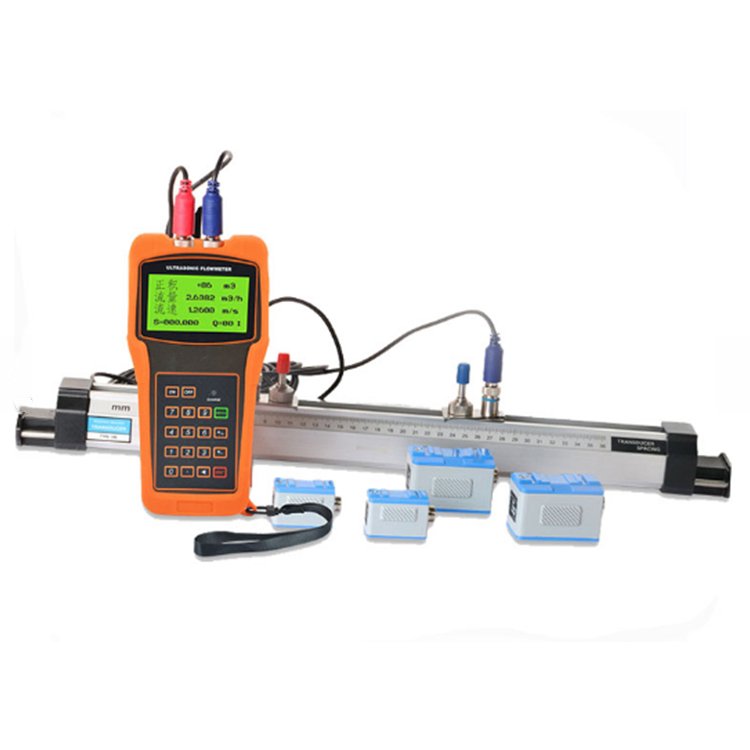 Portable River Water Ultrasonic Flow Meter Oem, Handheld Clamp on Ultrasonic Water Flow Meter RS232 DN25 ~ DN1000 Flowmeter IP67