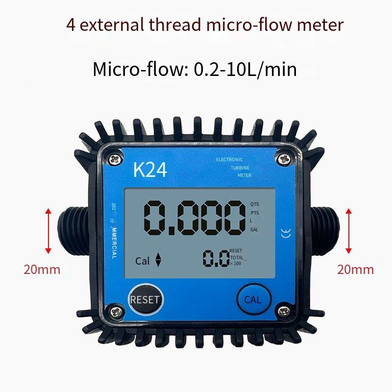 High Precision Multiple Connectors Spigot Gear Micro Flow Meter Water Diesel Gasoline Flow Meter K24 Flowmeter