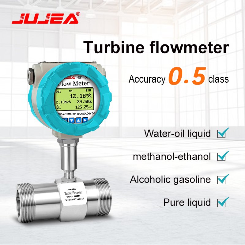 DN20 1.6Mpa Diesel Turbine Flowmeter Analog Digital Water Turbine Type Flowmeter With High Precision