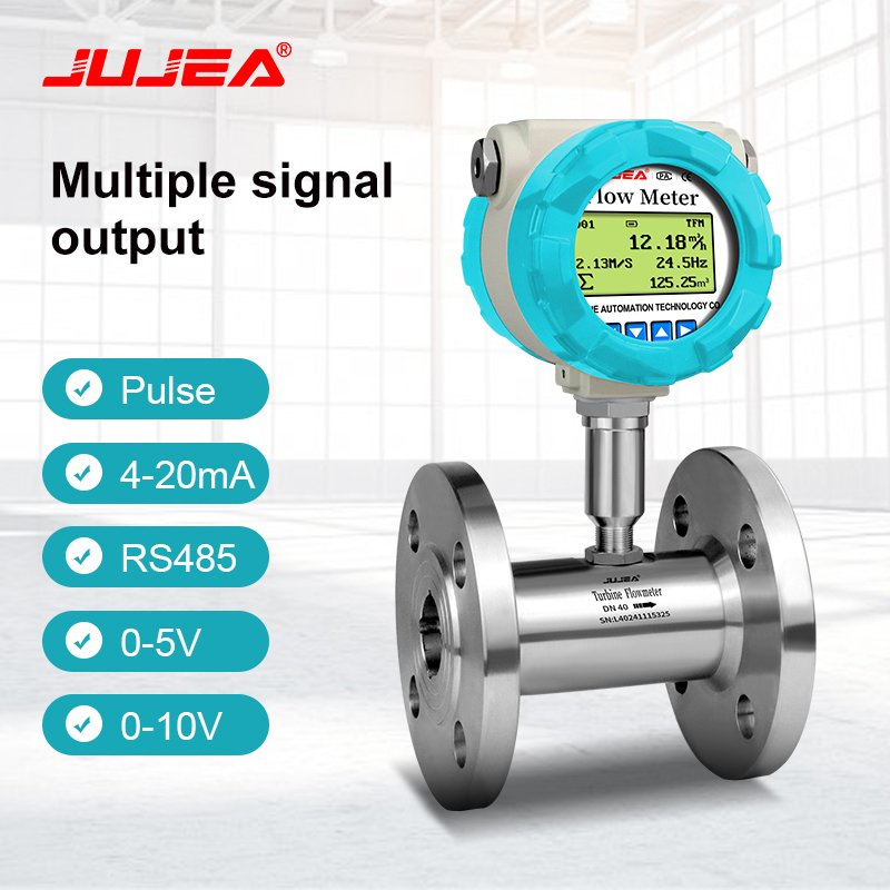 DN20 1.6Mpa Diesel Turbine Flowmeter Analog Digital Water Turbine Type Flowmeter With High Precision