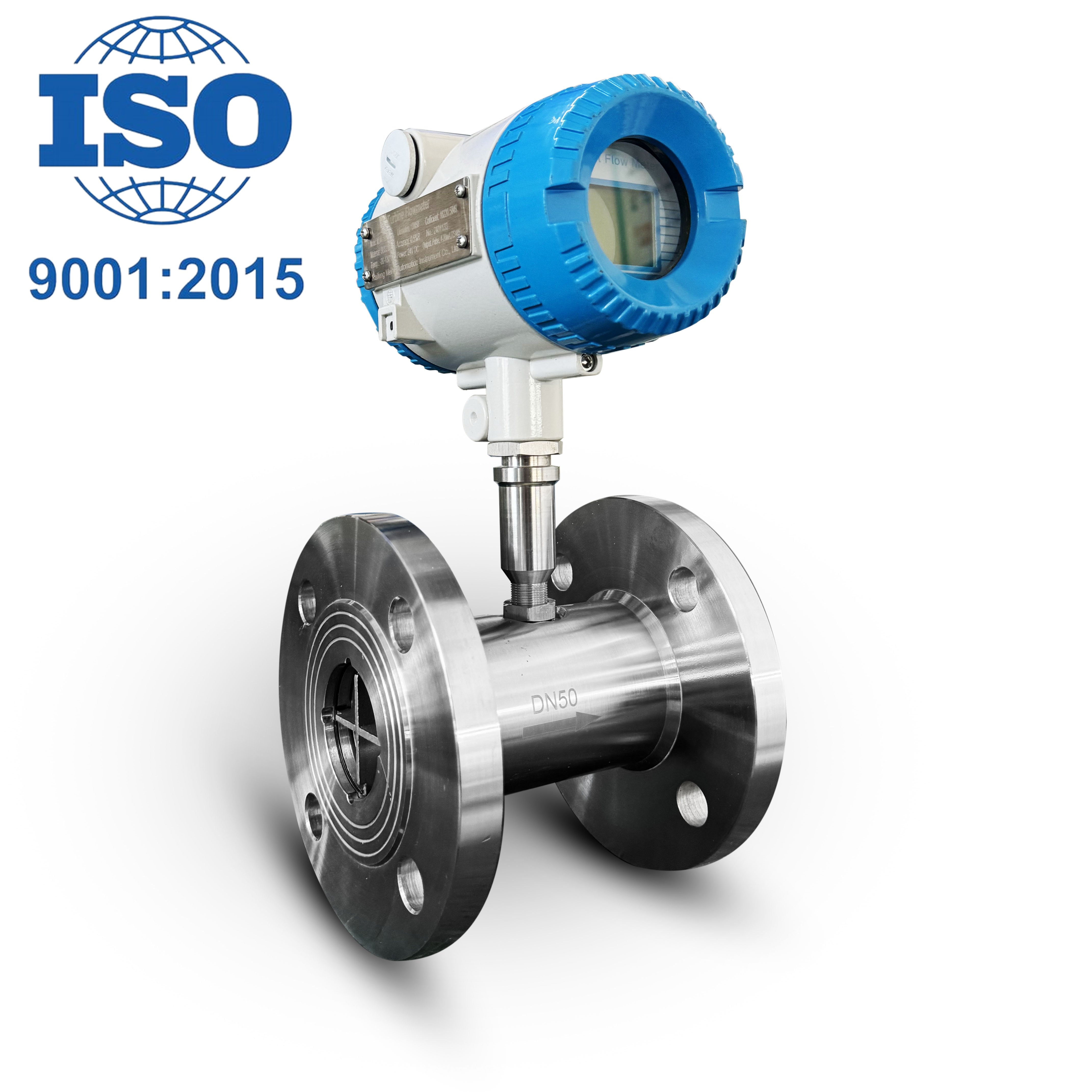 DN50 Sensor Kaifeng Turbine Flowmeter SUS316L Flange Connection 4-20mA Pulse Liquid Turbine Flowmeter