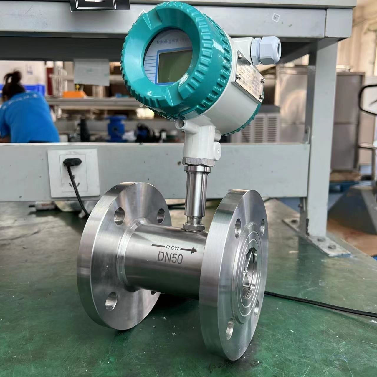 DN50 Sensor Kaifeng Turbine Flowmeter SUS316L Flange Connection 4-20mA Pulse Liquid Turbine Flowmeter