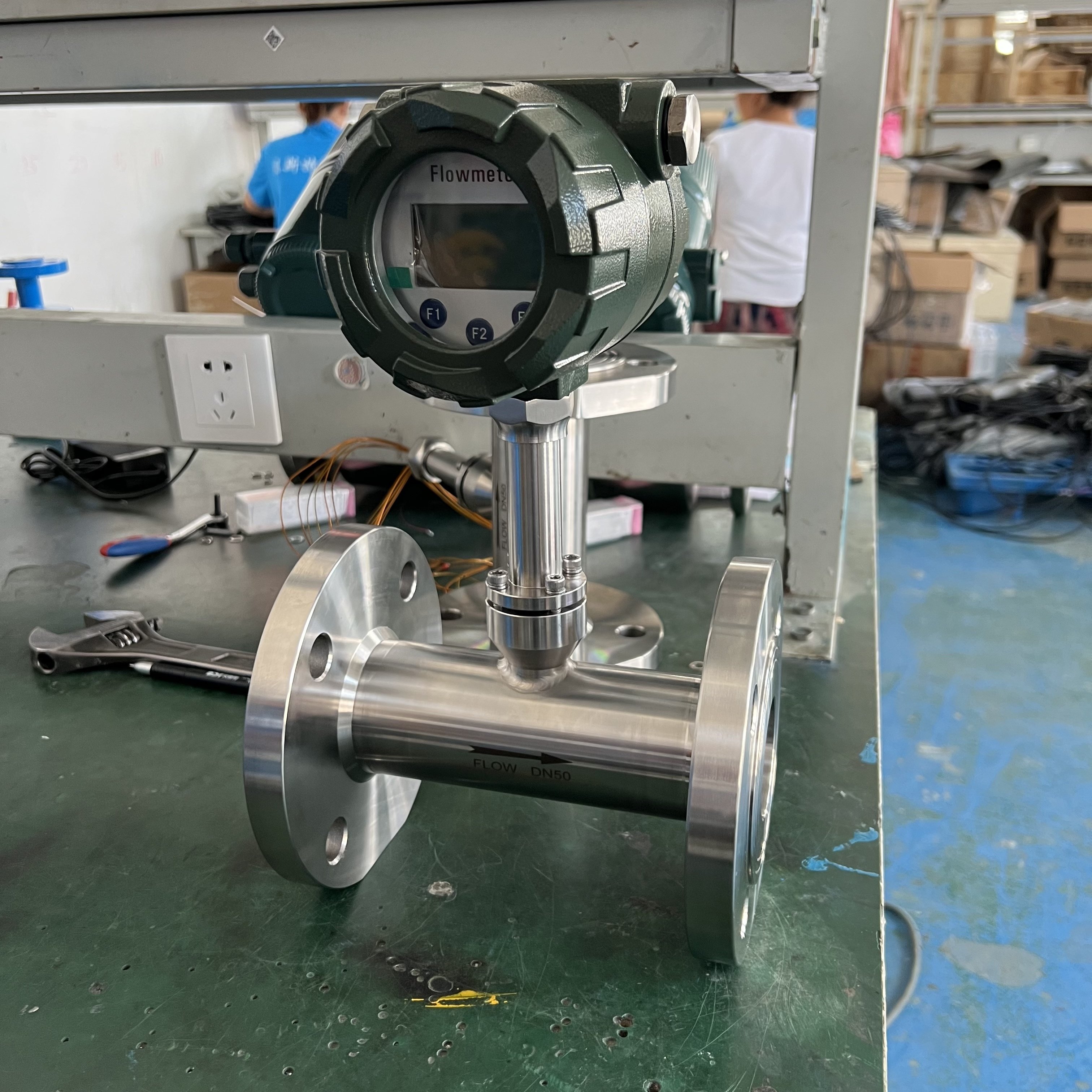 DN50 Sensor Kaifeng Turbine Flowmeter SUS316L Flange Connection 4-20mA Pulse Liquid Turbine Flowmeter