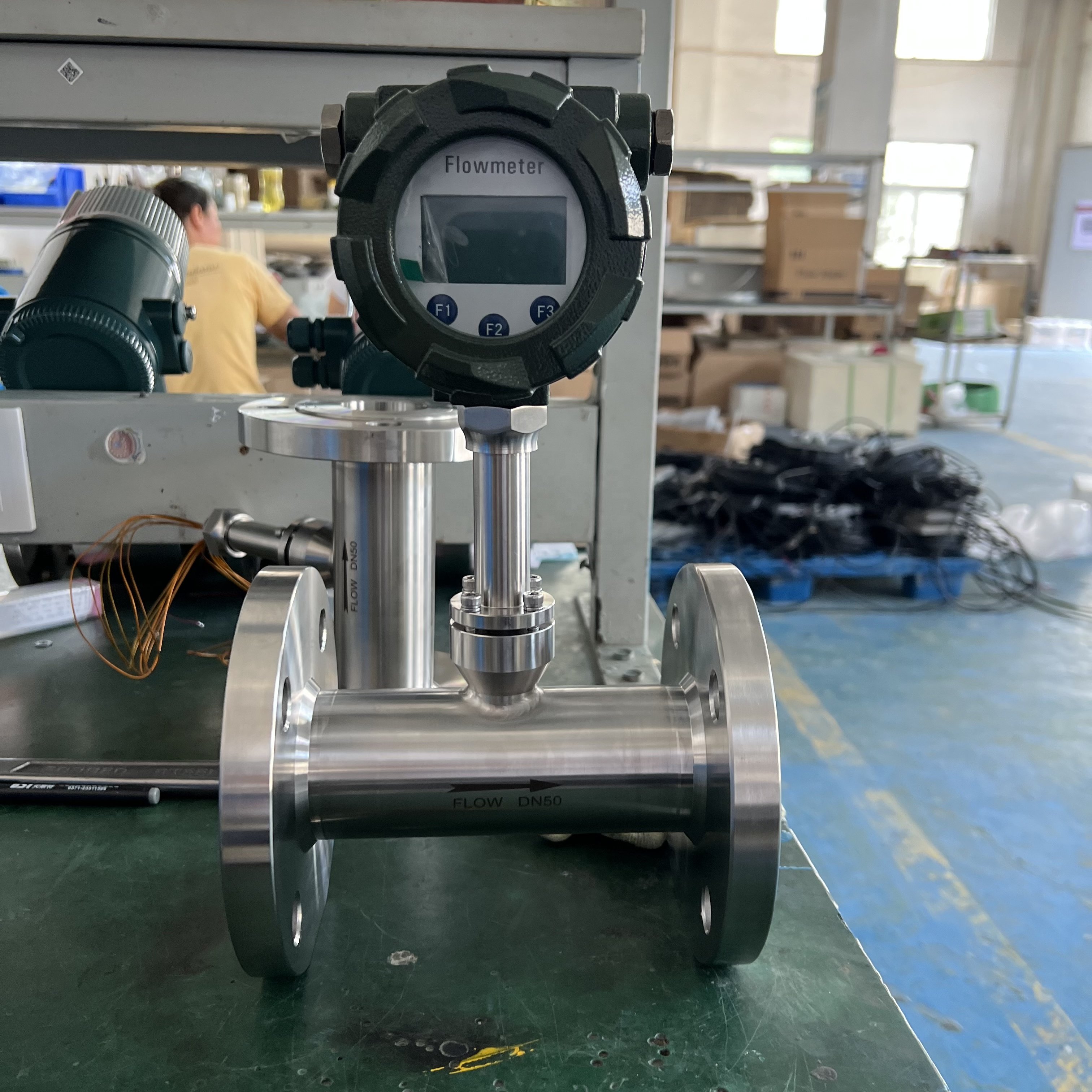 DN50 Sensor Kaifeng Turbine Flowmeter SUS316L Flange Connection 4-20mA Pulse Liquid Turbine Flowmeter