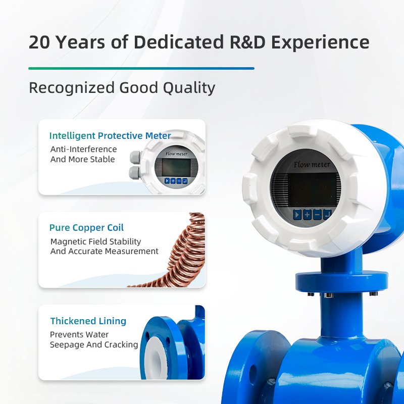 High Quality Electromagnetic Flow Meter Reading Instrument Magnetic Digital Liquid Flow Meter