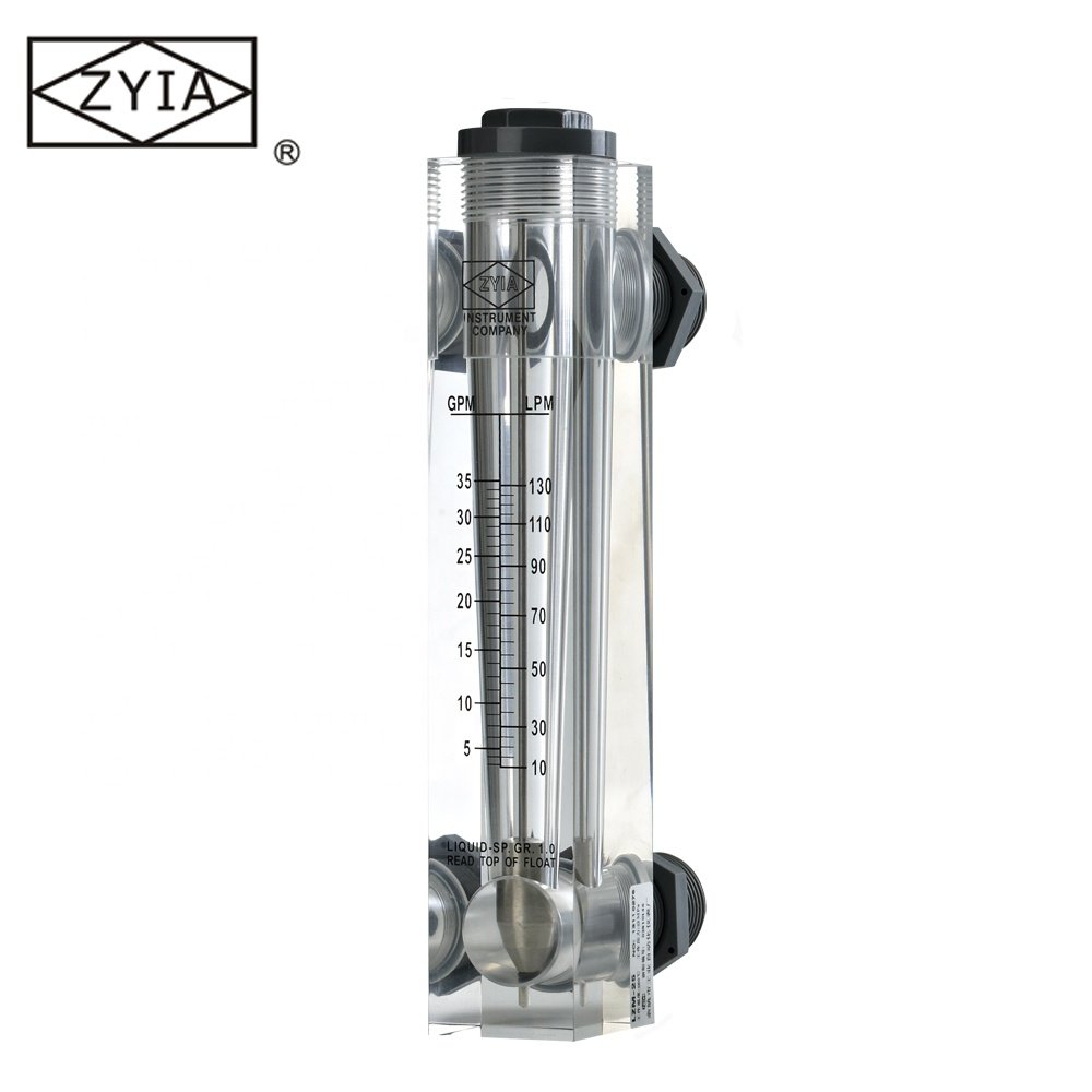Panel Type Adjust Acrylic Glass Tube Stainless Steel Float Air Oxygen Blue White Flowmeter Flow Meter Regulator Rotameter