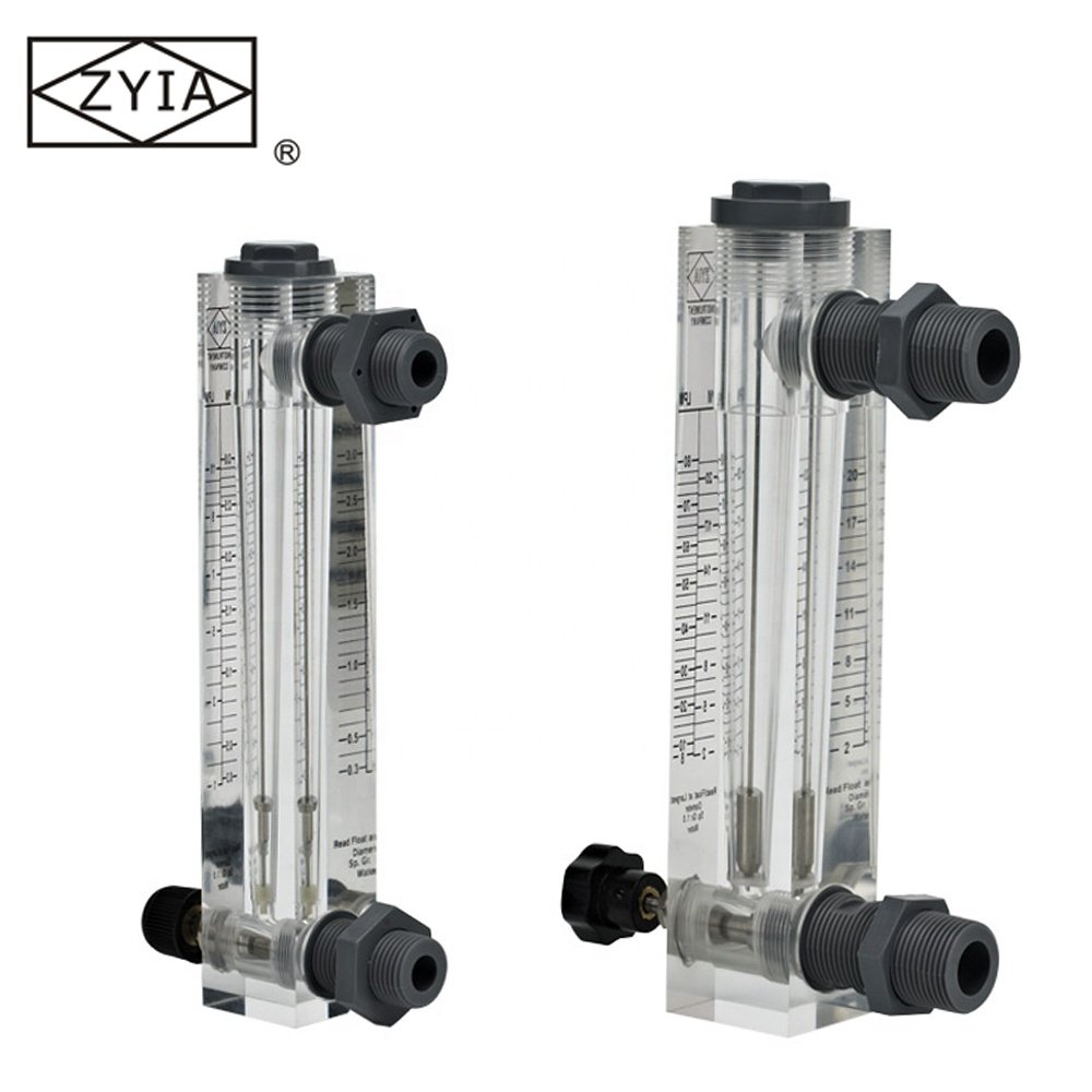 Panel Type Adjust Acrylic Glass Tube Stainless Steel Float Air Oxygen Blue White Flowmeter Flow Meter Regulator Rotameter