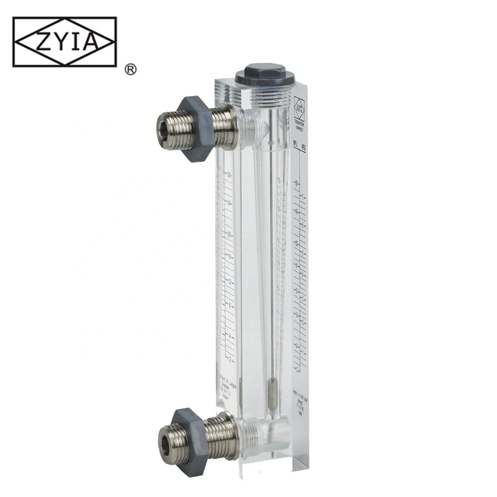 Panel Type Adjust Acrylic Glass Tube Stainless Steel Float Air Oxygen Blue White Flowmeter Flow Meter Regulator Rotameter