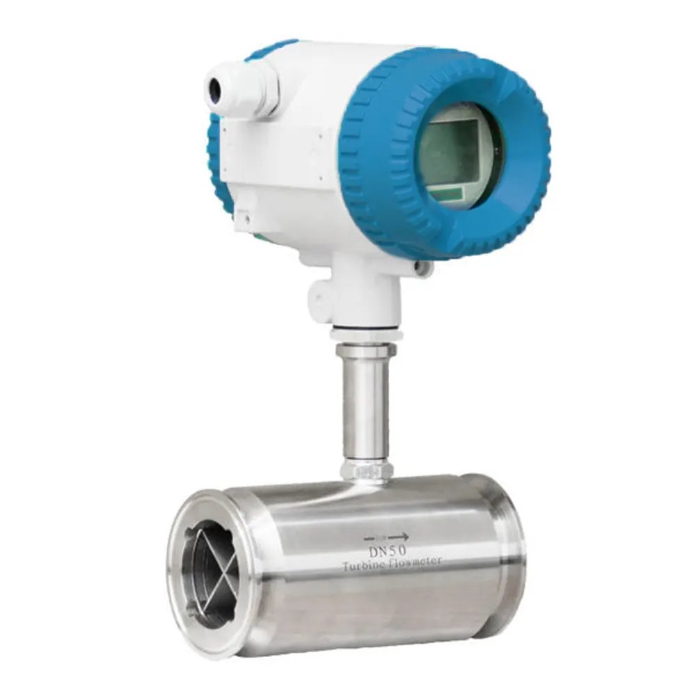 RS485 Water Meter DN200 Fuel Turbine Flow Meter With Digital Lcd Display