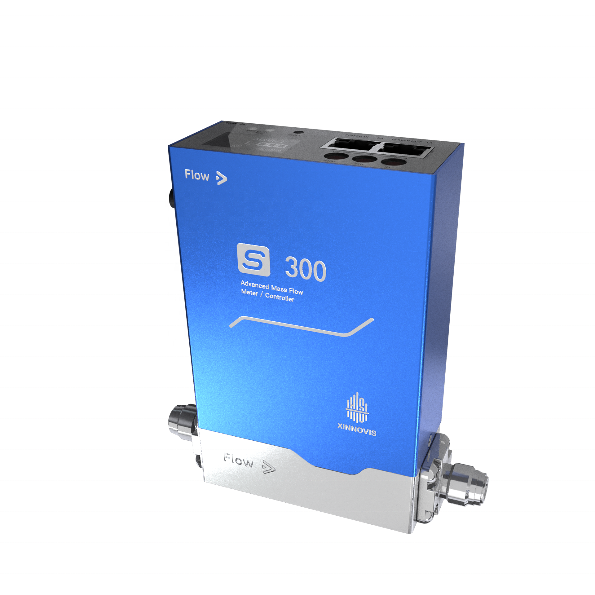 MFC S300 High Stability Mass Flow Controller for Gas/N2/H2/O2/CH4/Air/Ar/He Xinnovis Factory RS485/0-5V/4-20mA/Profibus/EtherCat