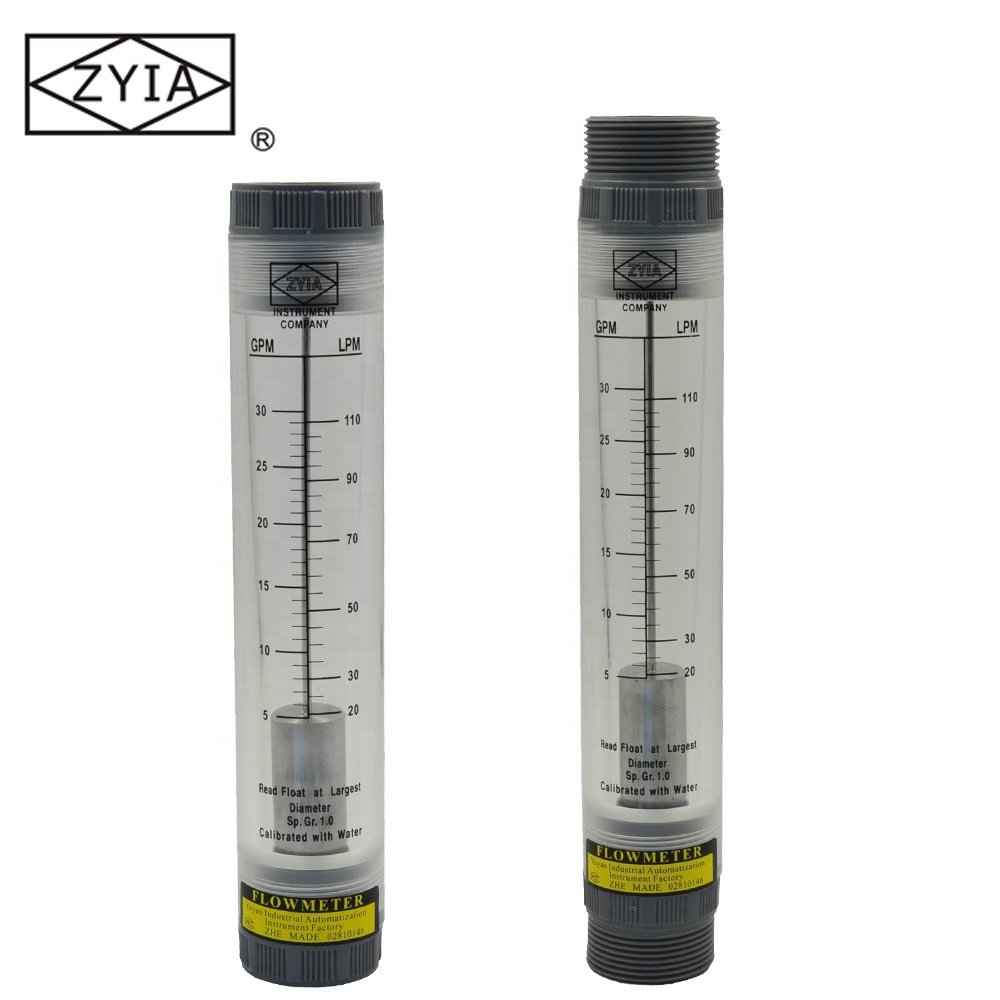 Zyia Ro Acrylic Nitrogen Co2 Gas Portable Flow Meter Portable Clean air Flow Meter Inline Tube Price Flowmeter