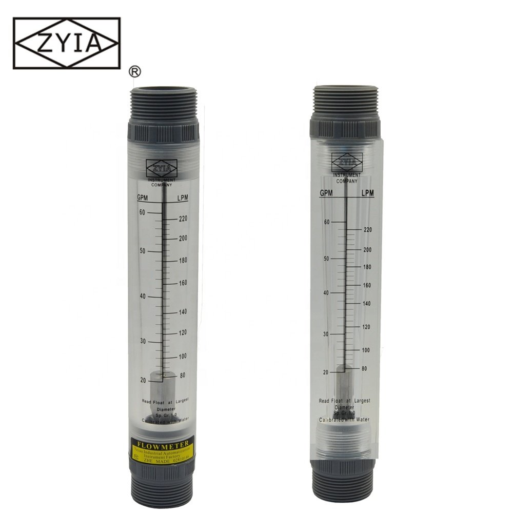 Zyia Ro Acrylic Nitrogen Co2 Gas Portable Flow Meter Portable Clean air Flow Meter Inline Tube Price Flowmeter