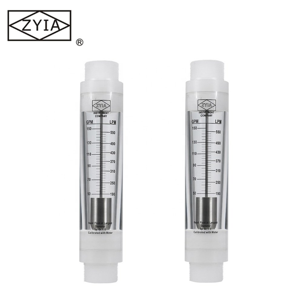 Zyia Ro Acrylic Nitrogen Co2 Gas Portable Flow Meter Portable Clean air Flow Meter Inline Tube Price Flowmeter