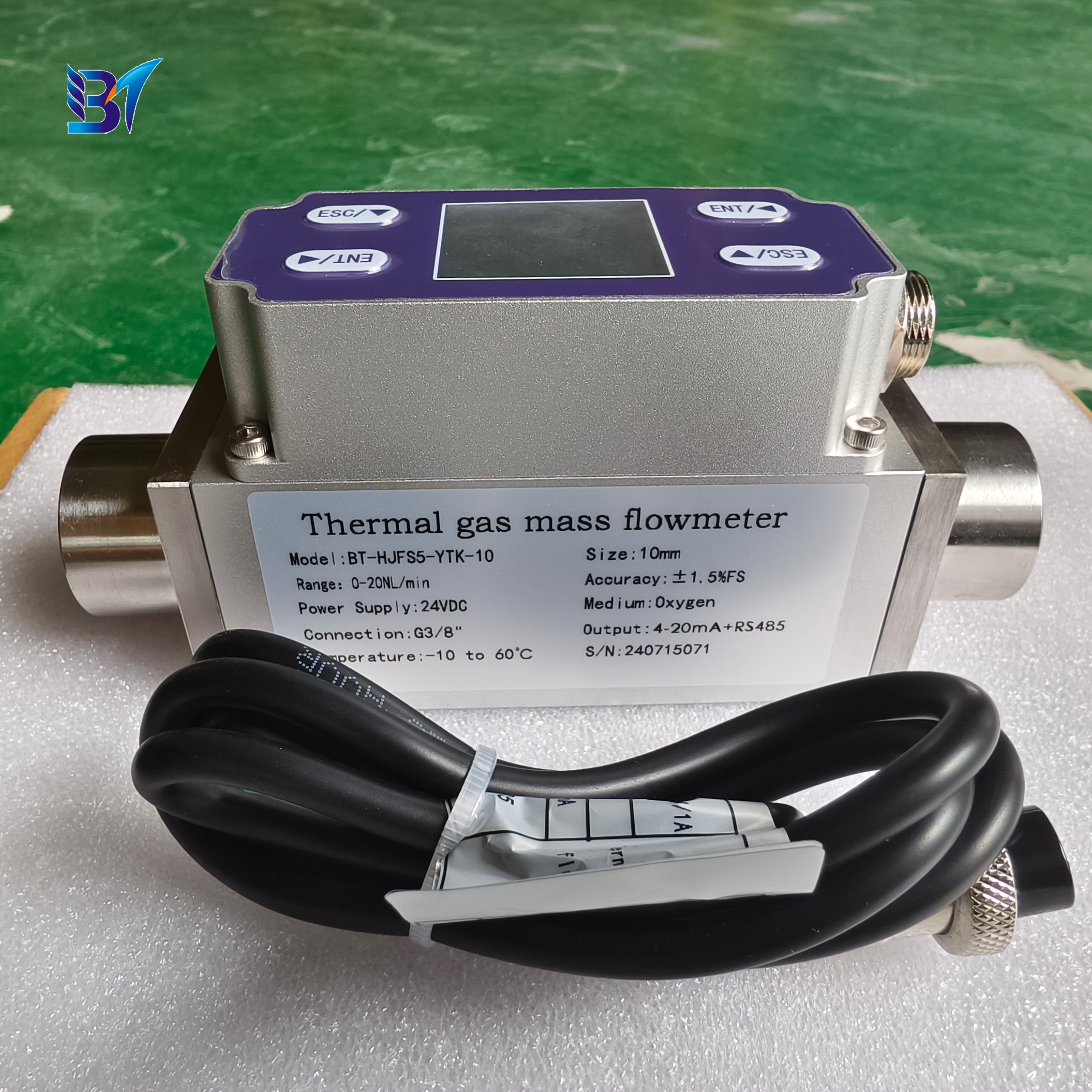 Low Cost Rs485 Nitrogen Oxygen Gas Flow Meter lpg Thermal Gas Mass Flowmeter