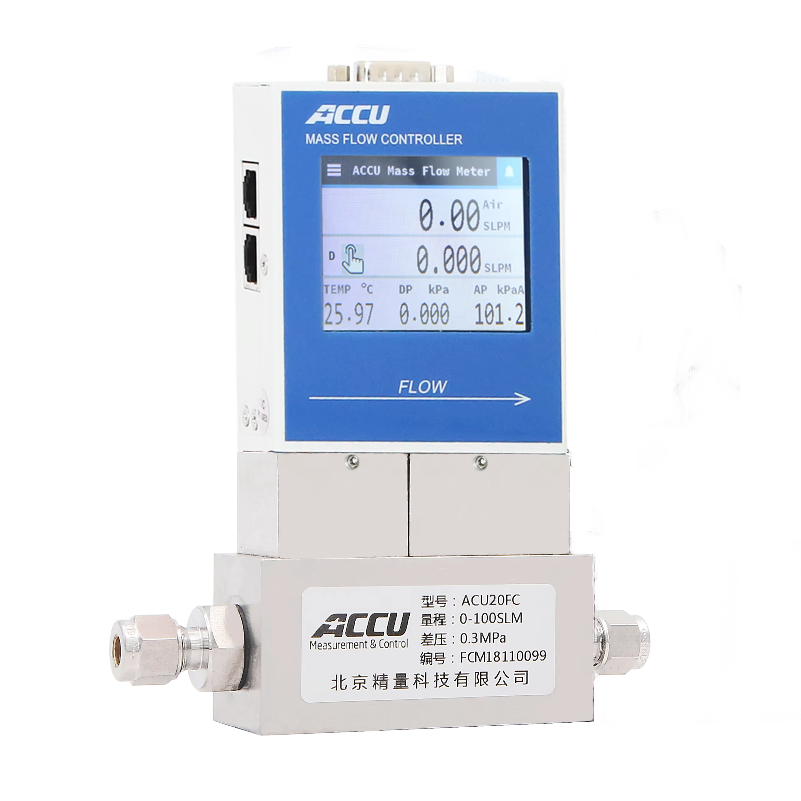 Bestselling Portable Air Mass Flow Controller High Accuracy Thermal Mass Flow Meter Made of Stainless Steel