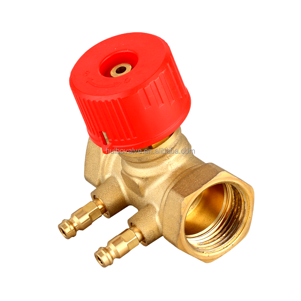 Industrial Brass Static Balancing Valves Manual Flow Control Brass Forged Balance Valve with Regulating Pressure Flow Meter