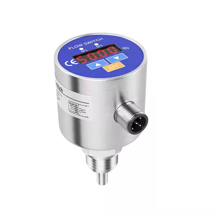 High Accuracy Flow Switch Sensor Water Pump Stainless Steel air Thermal Flow Switch