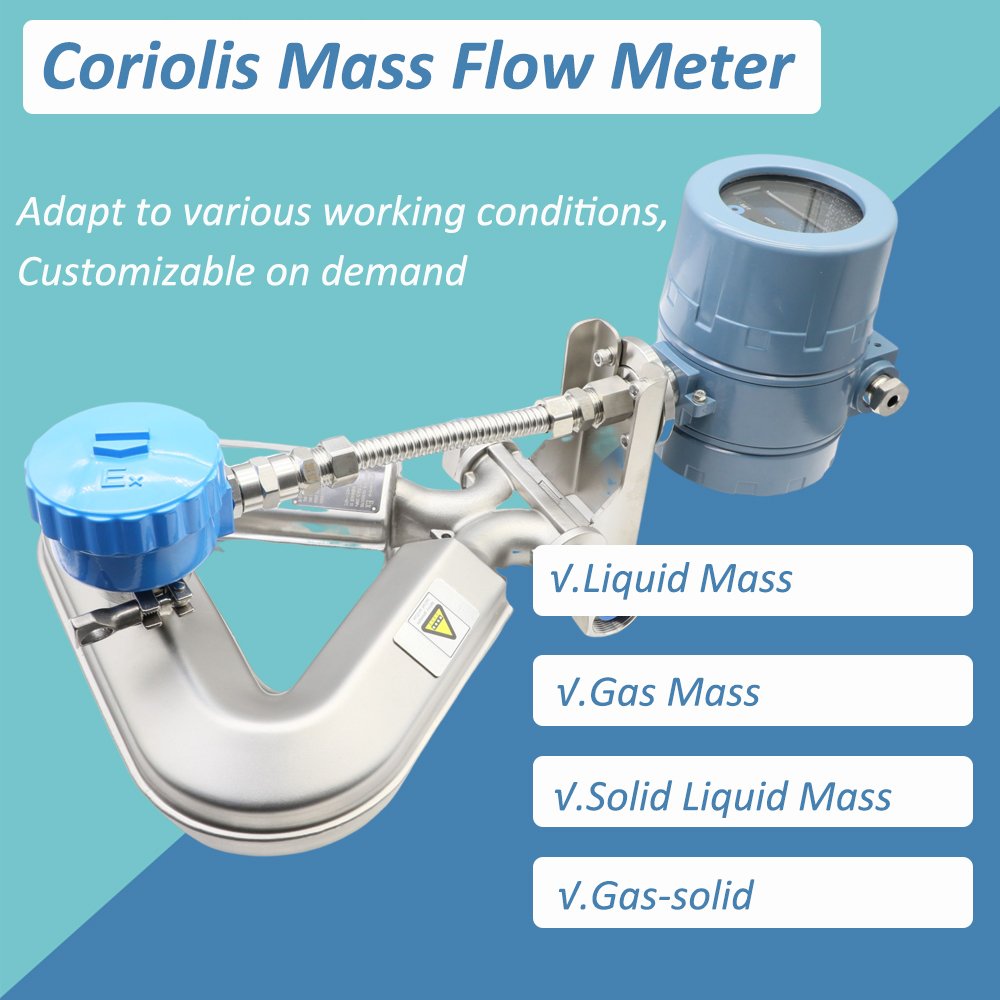 Shanghai JISHEN Hydrogen LPG Explosion Proof Slurry Liquide Coriolis Mass Flow Meter Coriolis Gas Mass Flowmeter
