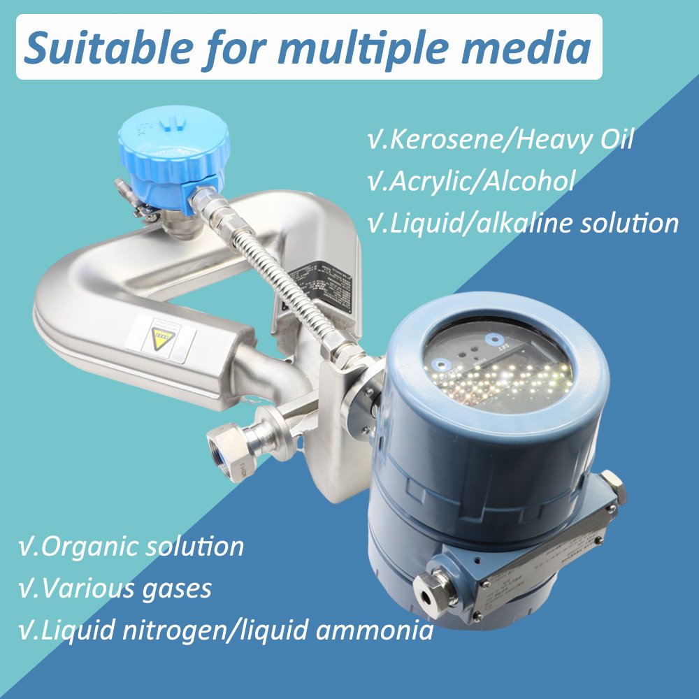 Shanghai JISHEN Hydrogen LPG Explosion Proof Slurry Liquide Coriolis Mass Flow Meter Coriolis Gas Mass Flowmeter