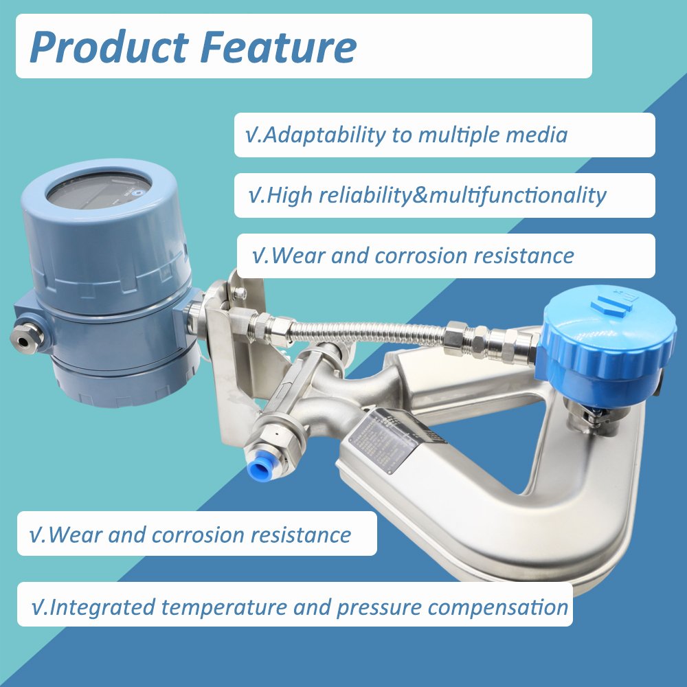 Shanghai JISHEN Hydrogen LPG Explosion Proof Slurry Liquide Coriolis Mass Flow Meter Coriolis Gas Mass Flowmeter