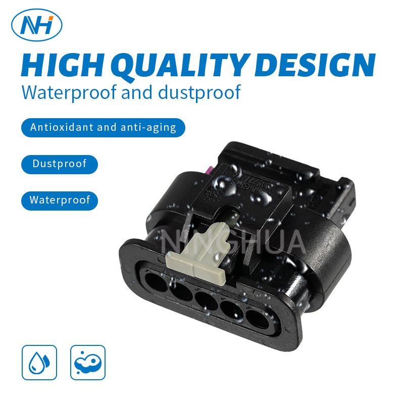 TE Connectivity 5 Hole Male Air Flow Meter Sensor Plug 1-1718806-1 Auto Connector for AUDI VW