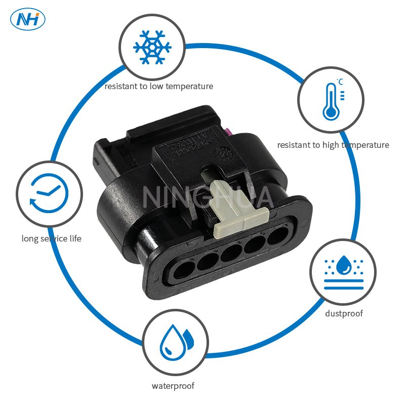 TE Connectivity 5 Hole Male Air Flow Meter Sensor Plug 1-1718806-1 Auto Connector for AUDI VW