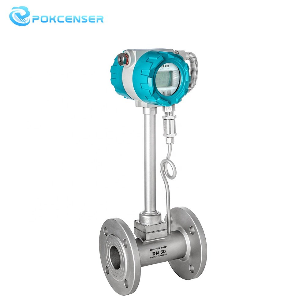 Flowmeter RS485 Modbus Saturated Steam Precession Compressed air lpg Helium Co2 Nitrogen Ammonia Gas vortex Flow Meter